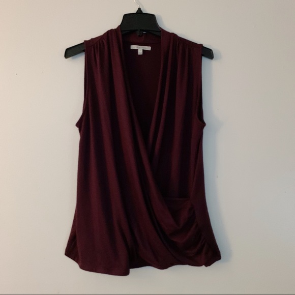 Stitchfix Berry Purple Red Draped Front Knit Top - Picture 2 of 4